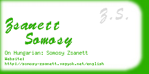 zsanett somosy business card